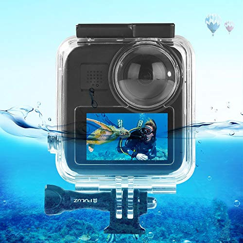 PULUZ 45m Waterproof Housing Case for Gopro Max Action Camera, Underwater Diving Protective Shell Diving Case for GoPro MAX with Buckle Basic Mount & Screw