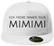 OwnDesigner Ich höre Immer nur mimimi Baseball Cap - Unisex Mütze, Cap für Herren und Damen, einfarbige Basecap, Snapback (Cap 440 Weiß)
