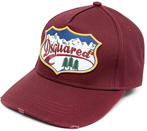 DSQUARED2 Ski Mountain Canada Oversized Patch Logo Embroidered Baseball Cap Kappe Basebalkappe Hat