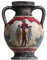 Antico Greco Minoico Anfora Pescatore Fatto A Mano In Ceramica Vaso Di Ceramica Piccolo