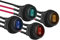 APIELE 4 Stücke Wasserdichter runde Kippschalter,2 Position EIN-Aus mit 4 Farben LED-Schalter SPST 3 Pins Wippschalter,12V 20A Taste Rocker Kippschalter Für Auto, Boot, Haushaltsgeräte (mit Draht)