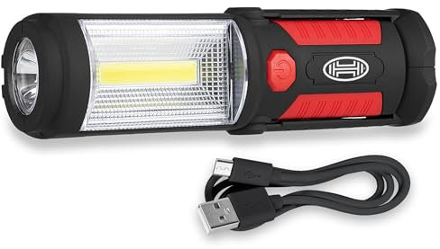 HEYNER® Werkstattlampe Akku LED-Arbeitsleuchte Inspektionsleuchte, wiederaufladbare Taschenlampe