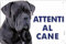 Chien Corso Panneau attentif au chien en métal aluminium, épaisseur 3 mm (30 x 20 cm)