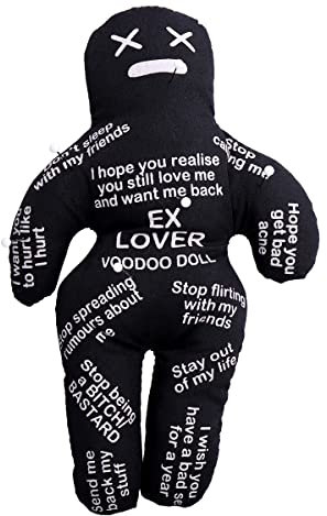 BLESSUME Magische Voodoo Puppe mit 6 Pins Witziges Geschenk Halloween Zubehör (Schwarz)