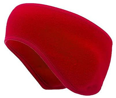 Pro-Noke Winter Ear Warmers Fleece Stretchy Ear Covers Sweatband Ski Sports Winter Earmuff Workout Headband Running Ear Warmer Ponytail（red