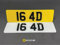 RPK PLATES 16 inch 4D Number Plate Front and Rear 6 Characters