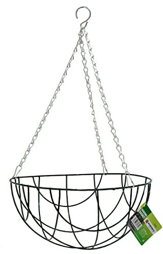 BARGAINS-GALORE 2 X 12 Hanging Basket Flower Pot - Plant Metal Planter, Flowerpot Outdoor Decoration Garden | Ideal For Storing Plants & Flowers, Strong & Durable