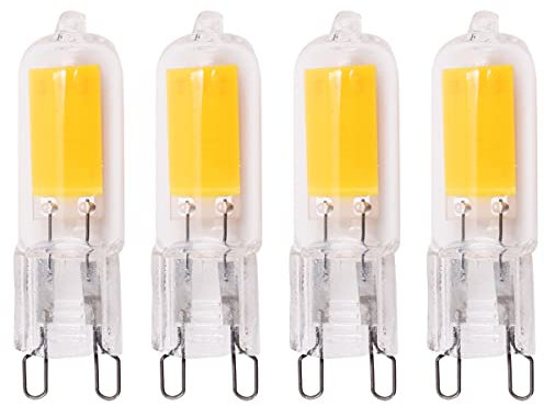 VOANZO 4PCS Capsule Bulb 2 W G9 Led Bulbs Warm White Dimmable for Microwave Fridge Oven Cabinet Lights