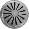 Rejilla de Ventilación Circular Regulable Inox AISI 316 – Rejilla Redonda en Acero Inoxidable para Aire Convección – Abierta y Cerrada para Techo o Pared. (Diámetro: 17,5 cm)