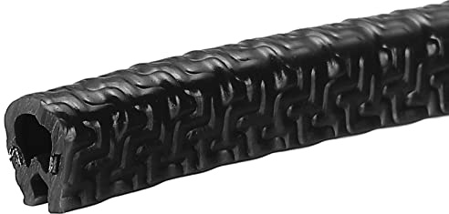 sourcing map Edge Trim Black U Shape Edge Protector Rubber with Steel Clips Fits 1/64-1/16 Edge 8.2Ft/2.5Meter Length Door Edge Guards