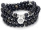 108 Mala Gebetsperlen Armband Halskette mit dem Bösen Auge des Schutzes Charm Viel Glück Yoga Schmuck (Gold Obsidian (Goldener Obsidian))