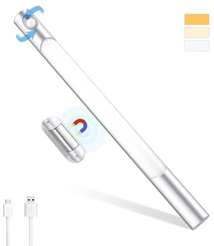 4000mah Schrankbeleuchtung 270° Drehung Unterbauleuchte Küche LED Batterie 72 LEDs Unterbauleuchte USB Schranklicht mit Bewegungsmelder für Kleiderschrank Küche Schlafzimmer Treppe