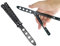 ZoeTekway Butterfly Messer Trainer Butterfly Knife mit Stumpfes Blech für Handbewegungen von Anfängern, Übungs-Flip-Fähigkeiten(Schwarz
