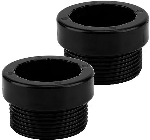 PEUTIER 2pcs Pool Umbrella Stabilizer Adapter, 1 3/4in Threaded Adapter Sleeves Practical Umbrellas Insert Umbrella Pole Stabilizer for Outdoor Patio Deck(Black)