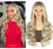 Sapphirewigs Blonde Lace Front Perücke Highlight Synthetische Körper Welle Perücken für Frauen Balayage Perücke Damen Party Datum Täglich Tragen Natürlich Aussehen Weihnachten 26inch