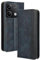 WBWONE Leather Folio Cover per Xiaomi Redmi Note 13 5G, Custodia in Pelle PU Magnetica Libro Flip Portafoglio con [Funzione Stand]. Blu