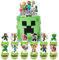 YOGARTH Set di 25 decorazioni per torte con pixel, per bambini, per feste di compleanno, decorazione per torte (C)