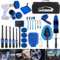 LYACON kit Pulizia Auto - 28PCS, Accessori Auto Interno, Kit Lavaggio Auto - Prodotti Pulizia Auto Interni ed Esterni - Pulizia Spazzola Cerchi Auto Sedili Auto Lavavetri Auto, Kit Detailing Auto Moto