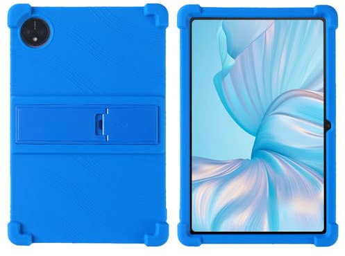 Funda de silicona para tablet Blackview Tab 80 de 10.1 pulgadas 2023, apta para niños, funda ajustable de silicona suave para Blackview Tab 80 de 10.1 pulgadas 2023 (azul oscuro)