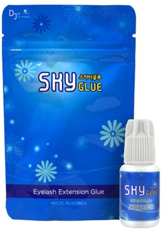 P-Beauty Wimpernkleber für Wimpernverlängerung, Sky Glue Type S 5ml - Ultra Starker Halt - Trocknungszeit 1-2 Sekunden - kein verkleben der Wimpern - Haltbarkeit 6 Wochen Wimpernkleber dauerhaft