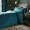 Laurence Llewelyn-Bowen - Teal Velvet Duvet Cover Set - Super King Bedding Size (260 x 220cm) - 2 Pillowcases - Soft Touch - Designer - Teal Blue Luxury Bedding Set - Velvet Bedding in Teal Blue