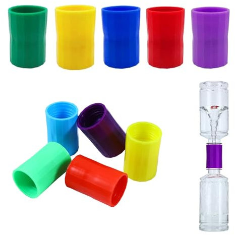 JOYOLA 10 Stück Tornado Hexagonales Wasser Tornado Verbinder Flasche Tornado Verbindungsrohr Wasserverwirbler Flaschenverbinder für Tornado Herstellung Wissenschaftliches Experiment Prüfung Bildung