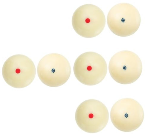 HANABASS 8stücke Professionelle Billard-Resin-mutterbälle Große Verschleißfeste Weiße Kugeln Für Training Und Wettkampf Hochwertige -Queue-bälle