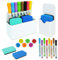 Morocket 18 Stück Whiteboard Zubehör, 2 Stifthalter Magnetisch mit 2 Stück Whiteboard Schwamm, 8 Stück Whiteboard Stifte Marker, Stifthalter Magnetisch für Whiteboard, Kühlschrank, Büro