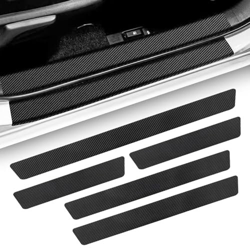 4 Stück Auto Einstiegsleisten Schutz für Peugeot 108 ab Bj 2014,Carbon Folie Lackschutzfolie Türschweller Zierleisten Aufkleber Auto Tür Schritt Platte Abdeckung,4 PCS