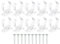 TOP-VIGOR 6Pcs T8 U Clips Holder Bracket for LED Light Bulb Mounting Bracket Support Plastic Fluorescent Tube Holder with Screws to Prevent Sagging, Clear