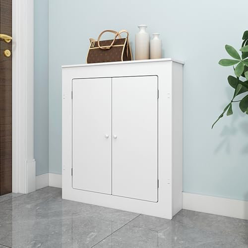 White Modern Radiator Cover for Home, Heating Cabinet Shelf, Radiator Covers with Storage Table and Doors, for Home Office Radiator Guard Heating Cabinet, Easy Installation(50*60*20cm/19.7*23.6*7.9in)
