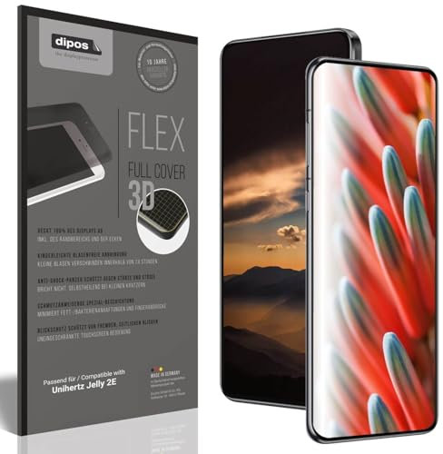 dipos FLEX Privacy Blickschutz-Folie matt passend für Unihertz Jelly 2E Schutzfolie mit 100% Displayabdeckung, Fingerprint-Kompatibel, Case-Friendly, Full Cover, Sichtschutz Filter 2way