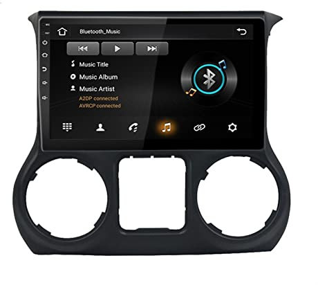 XUBOR Autoradio Android Radio Auto Stéréo Voiture Navigation GPS Unité Principale Lecteur Multimédia De Voiture Adapté, for Jeep, Grand Wrangler JK 2017 2018 Lecteur multimédia(4GB 64G DSP 4G WiFi)