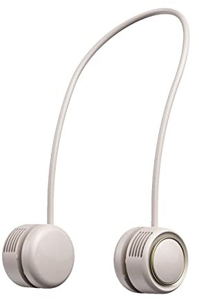 Ventilador de cuello manos libres recargable por USB, ventilador plegable de 360° con doble cabezal de viento, ventilador silencioso de 3 velocidades para deportes, correr, viajes, camping, hogar