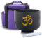 KVKA 20cm Klangschalen, 432Hz C note 8 inch Schwarz OM-Symbol Chakra Klangschale für Yoga Meditation Sound Healing Entspannung Stressabbau mit Tragetasche