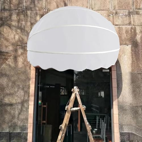 ZHFENGZHUZ Tendalino A Cupola in Tela tendalino Decorativo Pieghevole per Porte ombrellone Tela Impermeabile Resistente Ai Raggi UV per residenziale E Commerciale(Size:120cm,Color:White)