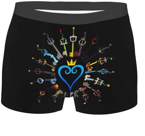 Generisch Personalisierte Keyblades, Unterwäsche Männer, gedrucktes Anime-Spiel, Boxershorts, Unterhosen, Slips, weiche Unterhosen