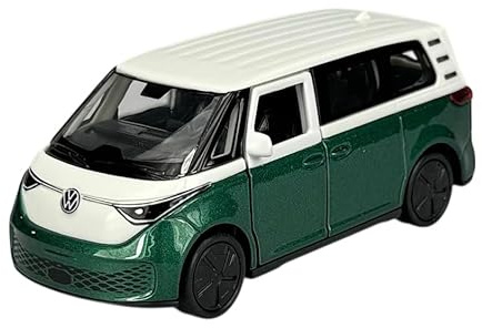 Welly Modell Auto Kompatibel mit VW Volkswagen ID. Buzz Grün mit weißem Dach ca 1/34-1/39 Metal Modell Auto Die Cast Neu im Kasten 43829