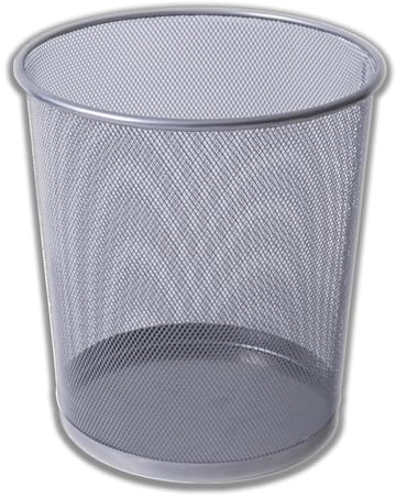 IPEA Cestino per la Carta in Rete Metallica - 26 x 23 cm - Cestino Getta Carta Riciclaggio per Ufficio, Casa, Camera, Scuola in Metallo - Cesto Spazzatura per Scrivania, Tavolo, Mobile