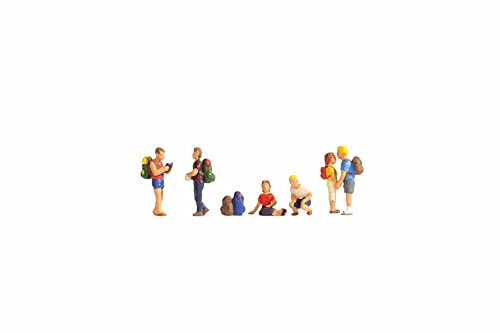 NOCH Figuren-Set „Wanderer“, Modellbau-Figuren 1:87 H0, ideal zum Dekorieren und für Miniaturfotografie