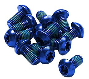 Reverse Bremsscheiben Befestigungs- Schrauben-Set 12 Stück M5x10mm blau