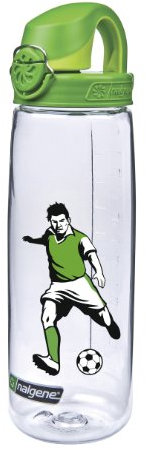 Nalgene 'Everyday OTF' - 0,7 L, transparent-grün, Fussballer dreifarbig