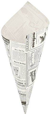 Spitztüten 400 G Times 70 G/M2 34X24 Cm Weiss Pergament Fettabweisend - 250 Un.
