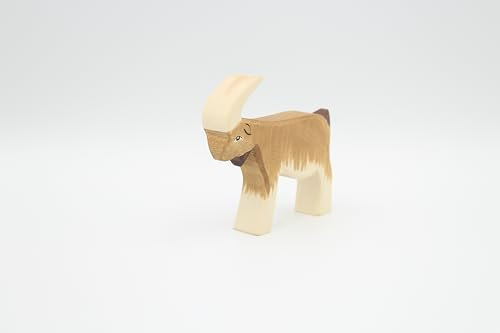 Holzspielwaren Ackermann Ziegenbock aus Holz – Bauernhof Holzspielzeug, aus Schwäbischer Handarbeit (100% ökologisch)