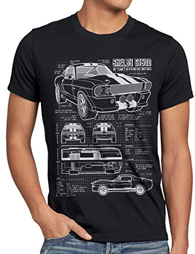 style3 GT 500 Blaupause T-Shirt Herren Fastback