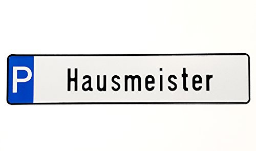 TA TradeArea 1 hochwertiges Parkplatz-Kennzeichen | Schild mit der Prägung Hausmeister