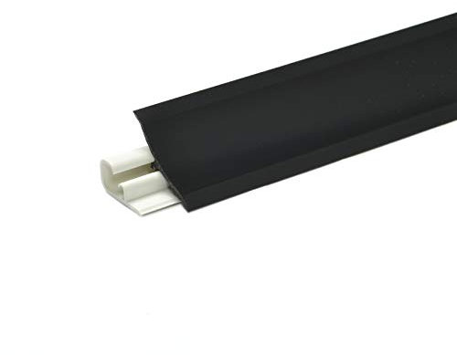 DQ-PP 2,5m WINKELLEISTE – Schwarz – 23 x 23mm – PVC – GRATIS Schrauben – Küchenleiste Arbeitsplatte Abschlussleiste Leiste Küche Küchenabschlussleiste Wandabschlussleiste Tischplattenleiste