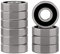 XiKe 609-2RS Kugellager mit Doppeldichtung 10x22x6mm Chromstahl und Vorgeschmiert, 609RS Miniatur-Rillenkugellager, 10er Pack