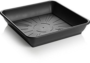 Erhard-Trading Blumentopf-Untersetzer Quattro eckig anthrazit quadratisch aus Kunststoff (Gr. 2)