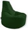 PATCH HOME Gamer Kissen & Lounge Sitzsack – befüllbar mit Reißverschluss, gefüllt mit Styropor, geeignet für In- & Outdoor. Perfekt als Gaming Sessel Sitzkissen (Dunkelgrün - Ø 75cm x Höhe 80cm)